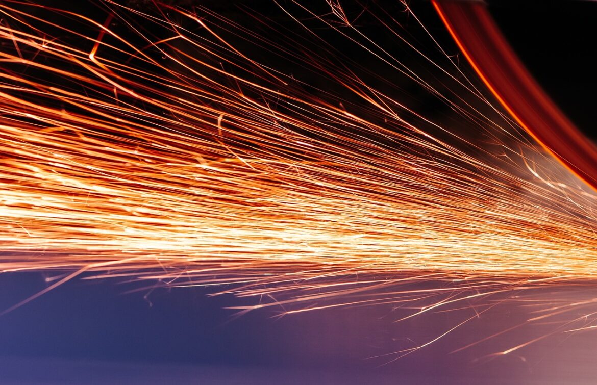 spark, electric, orange